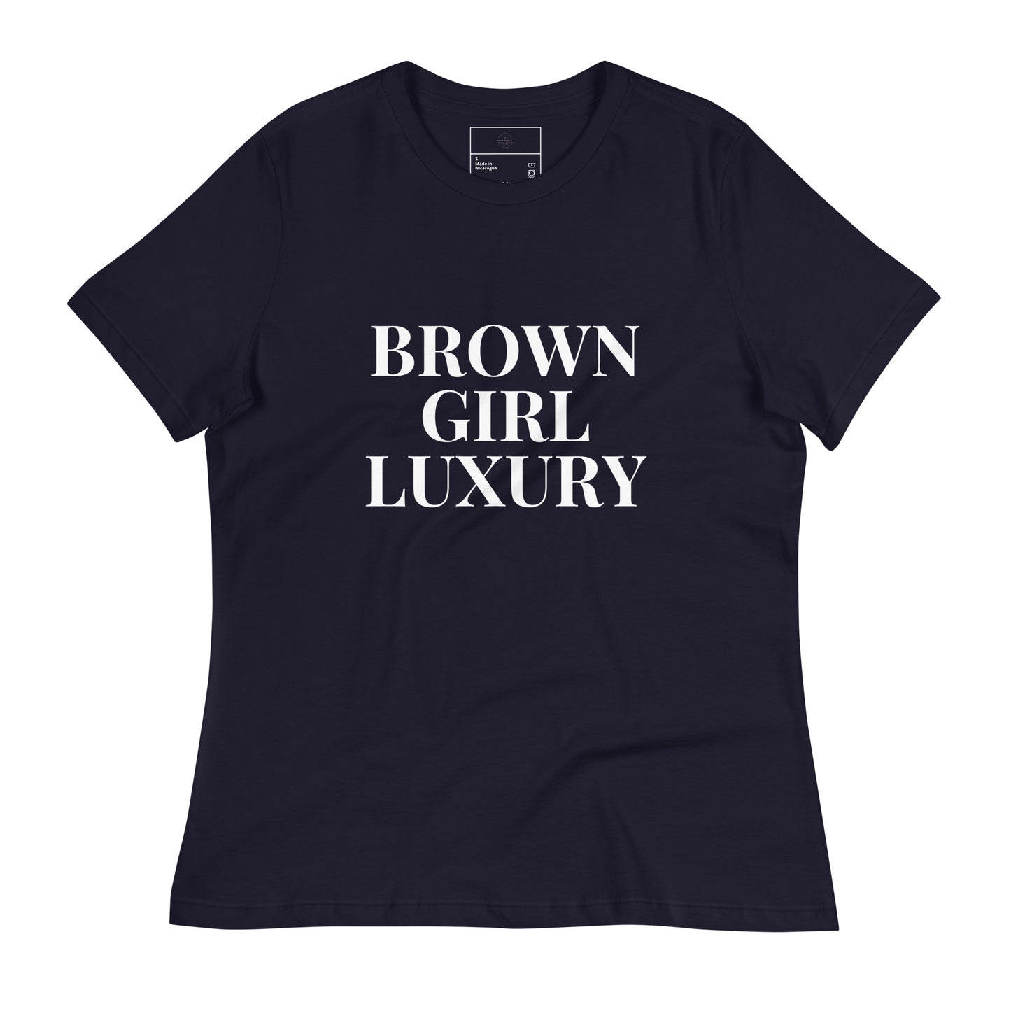 BROWN GIRL LUXURY Women's Black T-Shirt