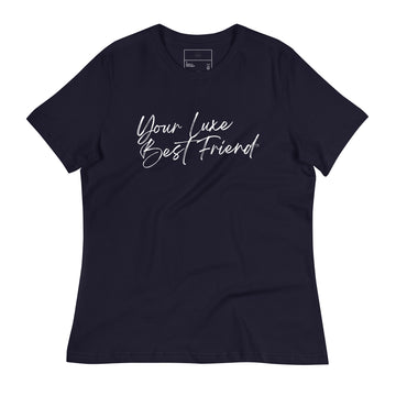 YOUR LUXE BEST FRIEND Women's Relaxed Black T-Shirt