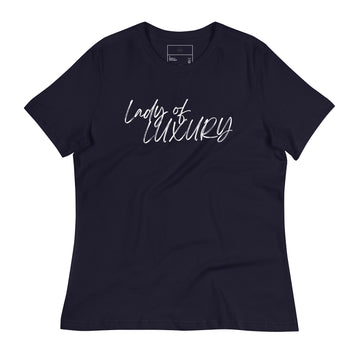 LADY OF LUXURY Women's Relaxed Black  T-Shirt