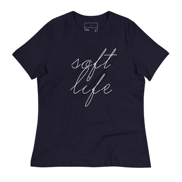 SOFT LIFE Women's Relaxed Black T-Shirt