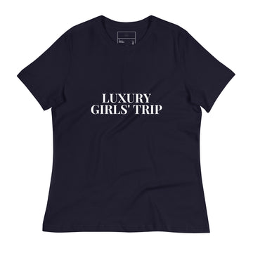 LUXURY GIRLS' TRIP Relaxed Black T-Shirt