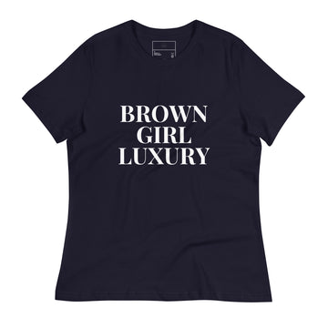 BROWN GIRL LUXURY Women's Black T-Shirt