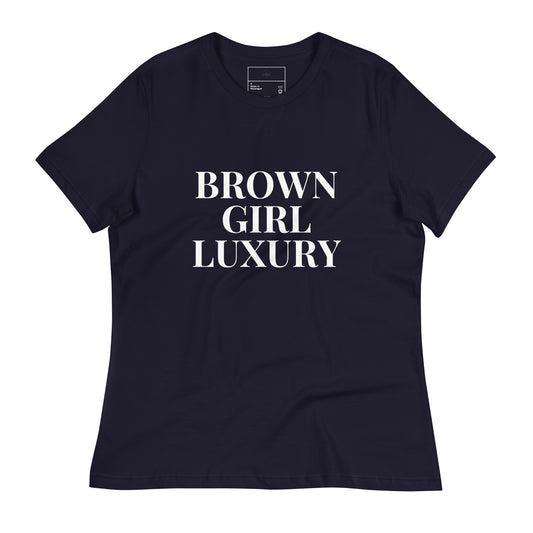 BROWN GIRL LUXURY Women's Black T-Shirt